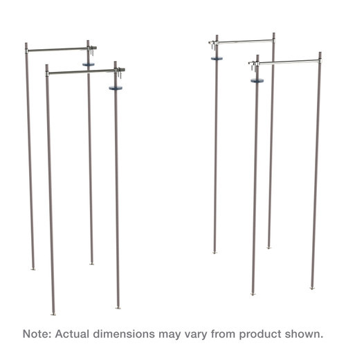 Metro TTE18K4 Super Erecta 18" W Gray Epoxy-Coated Super Adjustable Top-Track Stationary End Unit Kit