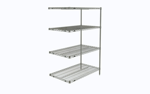 Metro AN546C 42" W x 24" D Chrome 4 Wire Shelves Super Erecta Add-On Shelving Unit
