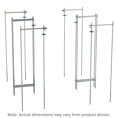 Metro LTTE21C 21" W Chrome Super Erecta & Super Adjustable Double Deep Top-Track Stationary End Unit Kit