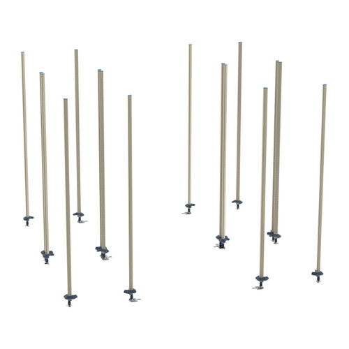Metro LBTEQ3 Polymer Stationary End Unit Kit qwikTRAK High Density Double Deep Storage System for use with MetroMax Q