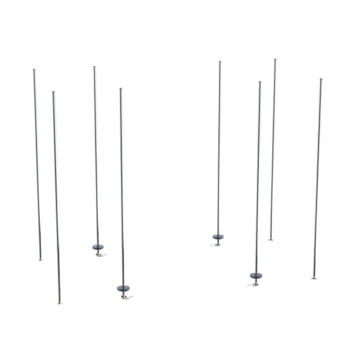 Metro BTEC Chrome-Plated Stationary End Unit Kit qwikTRAK High Density Storage System
