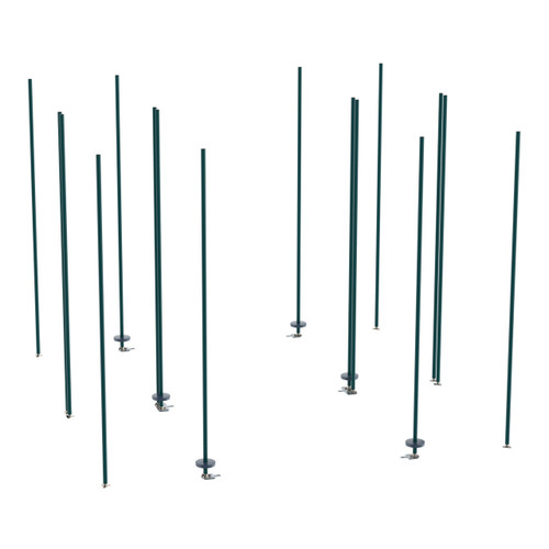 Metro LBTEK3 Metroseal 3 Epoxy-Coated Stationary End Unit Kit qwikTRAK High Density Double Deep Storage System