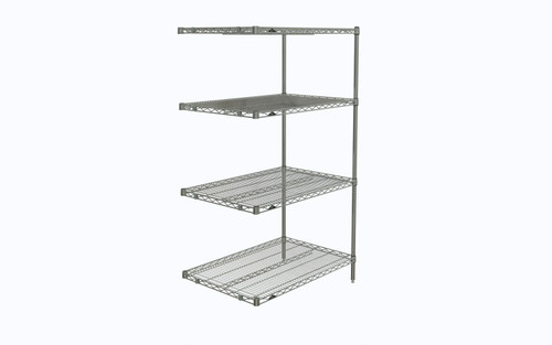 Metro AN536C 36" W x 24" D Chrome 4 Wire Shelves Super Erecta Add-On Shelving Unit