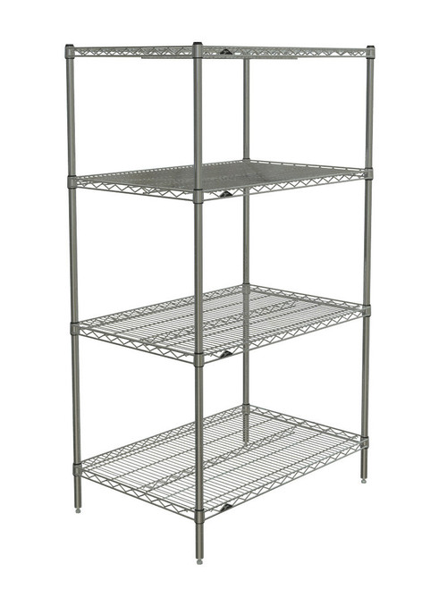 Metro N536BR 36" W x 24" D Zinc 4 Wire Shelves Super Erecta Starter Shelving Unit