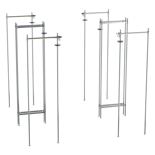 Metro LTTE24C 24" W Chrome Super Erecta & Super Adjustable Double Deep Top-Track Stationary End Unit Kit