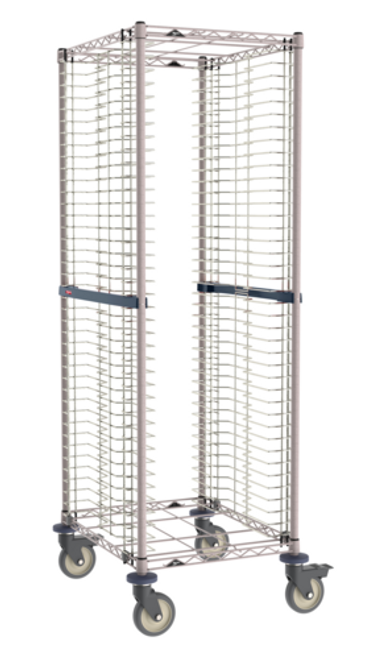 Metro RE1K4S 40 Pans Brite Zinc Mobile Wire Bun Pan Rack