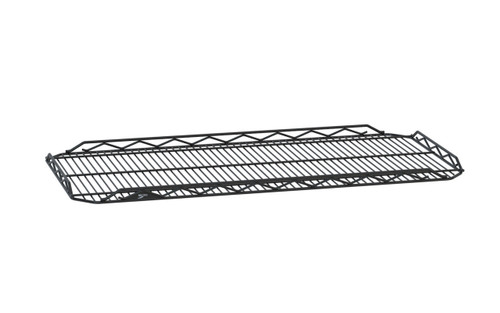 Metro HDM1436QBL 36" W x 14" D Black Epoxy Coated Wire qwikSLOT Drop Mat Shelf