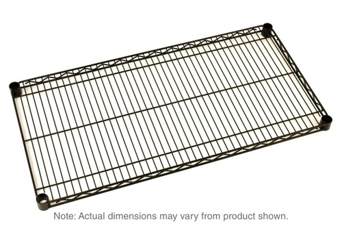 Metro 1472NBL 72" W x 14" D Black Epoxy Coated Wire Super Erecta Designer Shelf