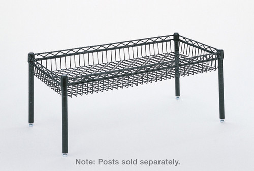 Metro CC9744B 48" W Black Super Erecta Basket Shelf