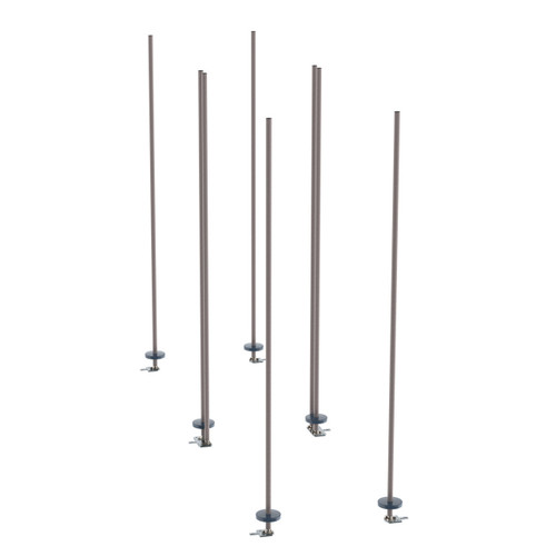 Metro LBTAK4 Metroseal Gray Epoxy-Coated Stationary Intermediate Unit Kit qwikTRAK High Density Double Deep Storage System