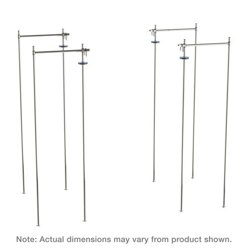 Metro TTE18S Super Erecta 18" W Stainless Steel Super Adjustable Top-Track Stationary End Unit Kit