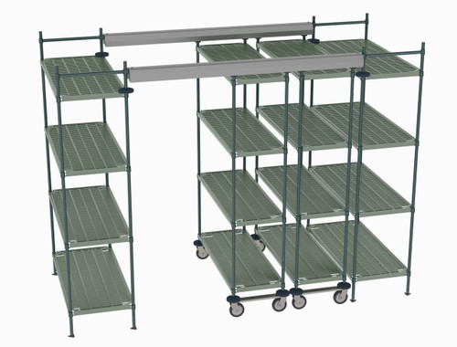 Metro TT10-E2148M1848P 120" W x 48" D Polymer Wire Shelving Overhead Top-Track EZ Order Model