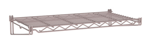Metro FGS1224K4 24" W x 4" H x 12.69" D Epoxy Coated Metal SmartWall Flat Grid Shelf