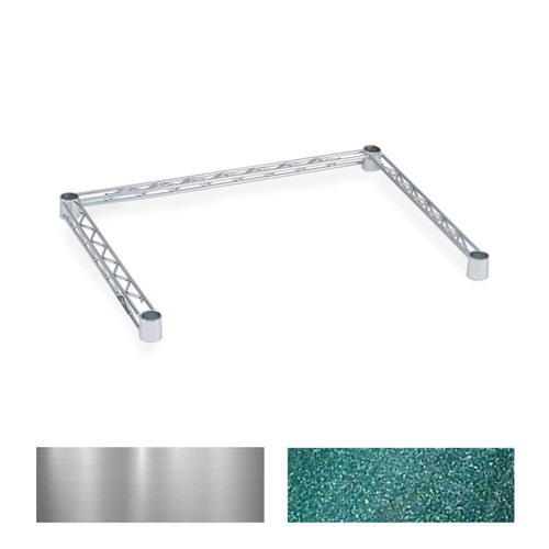 Metro SF36N3K3 60" W x 18" D Green Epoxy Coated Super Erecta 3-Sided Channel Frame