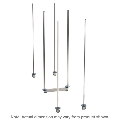Metro LBTM18S Stainless Steel Mobile Unit Kit qwikTRAK High Density Double Deep Storage System