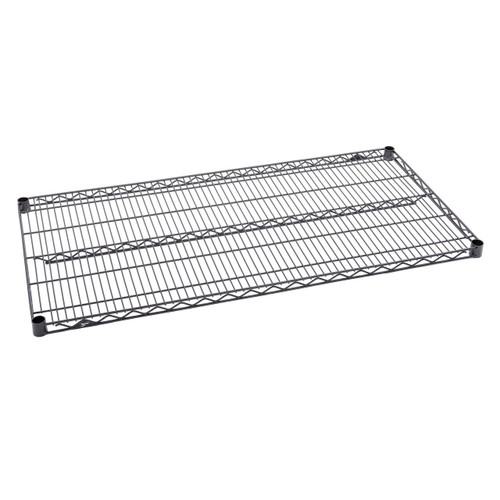 Metro 2448NBL 48" W x 24" D Black Epoxy Coated Wire Super Erecta Designer Shelf
