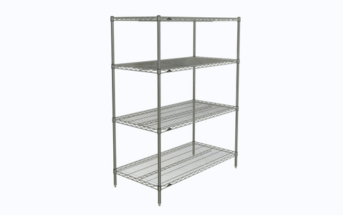 Metro N556C 48" W x 24" D Chrome 4 Wire Shelves Super Erecta Starter Shelving Unit