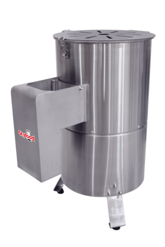 Skyfood EL-10 22 Lbs. Stainless Steel Electric Table Style Potato Peeler - 110 Volts