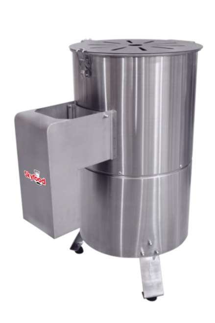 Skyfood EL-10 22 Lbs. Stainless Steel Electric Table Style Potato Peeler - 110 Volts