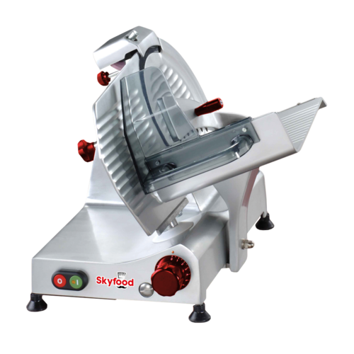 Skyfood SSI-12E 12" Dia. Anodized Aluminum Manual Feed Slicer - 115 Volts