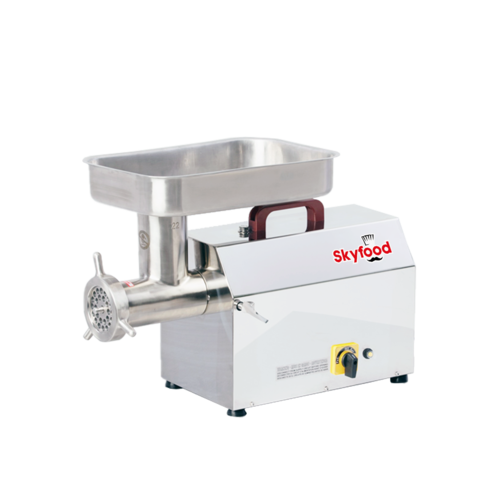 Skyfood SMG22F #22 Hub Stainless Steel Countertop Economy Meat Grinder - 115 Volts