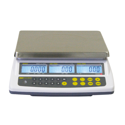 Skyfood CK-30PLUS 30 Lbs. Standard Display 6 Digit LCD Display Easy Weigh Electronic Price Computing Scale - 120 Volts