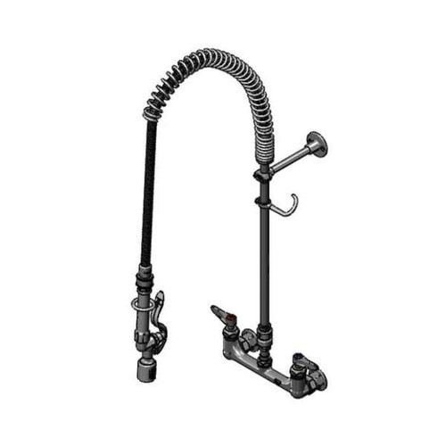 T&S Brass B-0133-CR-VBJSK 8" Centers Wall Mounted with Ceramic Valves EasyInstall Prerinse Unit