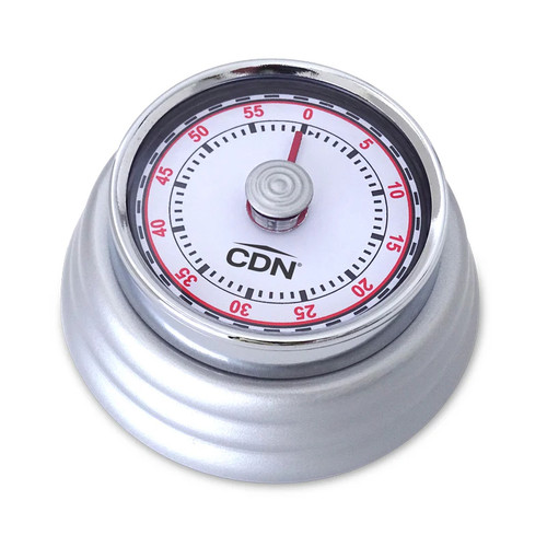 CDN MT4-S 1 Hour By Minute Silver Compact Mechanical Timer