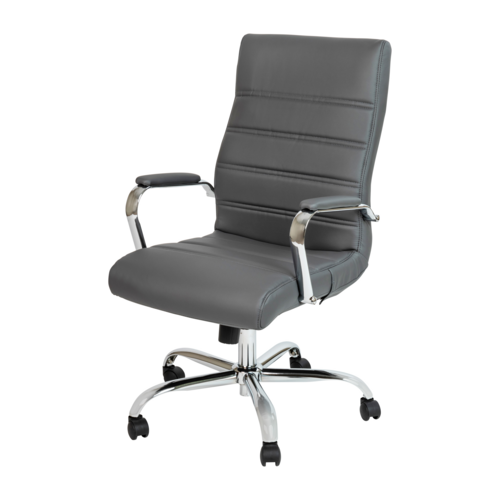 Flash Furniture GO-2286H-GR-GG 250 Lbs. Gray Adjustable Height Whitney Executive Swivel Office Chair