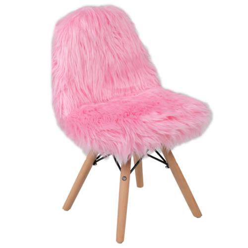 Flash Furniture DL-DA2018-1-LP-GG Light Pink Padded Seat Cody Accent Side Chair