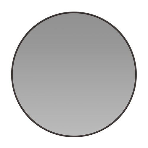 Flash Furniture RH-M003-RD76MB-BK-GG 30" Dia. Round Black Metal Frame Wall Mirror