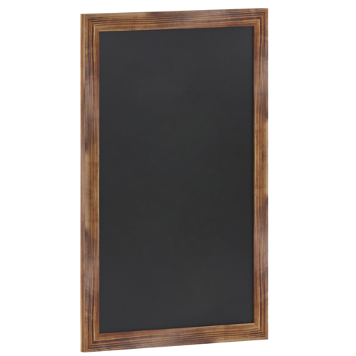 Flash Furniture HGWA-3GD-CRE8-791315-GG 24" W Torched Wood with Eraser Canterbury Magnetic Wall Mount Chalkboard