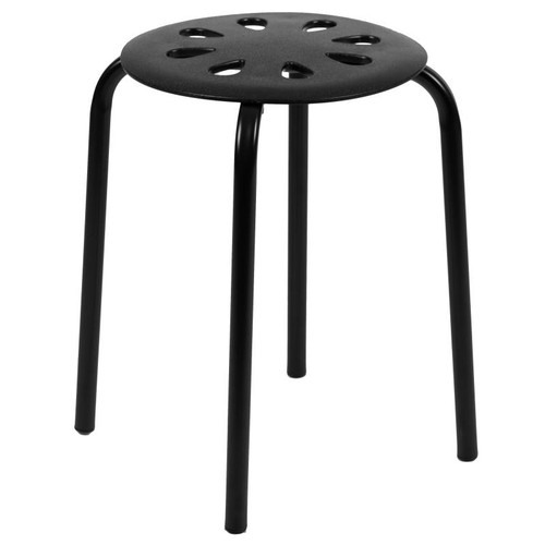 Flash Furniture LE-S1-BLACK-GG 265 Lbs. Black Steel Plastic Seat Stool