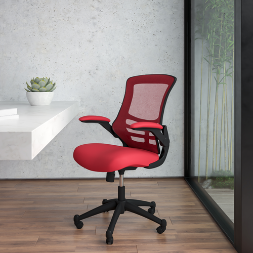 Flash Furniture BL-X-5M-RED-GG 250 Lbs. Red Adjustable Height Swivel Task Chair