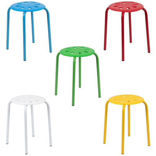 Flash Furniture LE-S1-MC-GG 265 Lbs. Steel Frame Plastic Seat Stool
