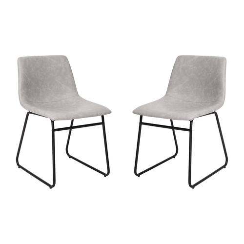 Flash Furniture ET-ER18345-18-LG-BK-GG Light Gray Seat Dining Chair