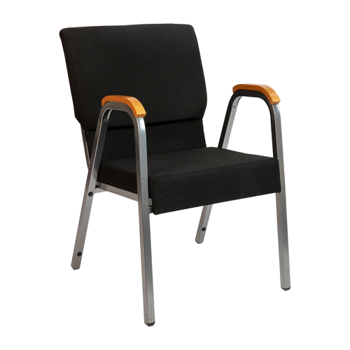 Flash Furniture XU-DG-60156-BK-GG 21" W Black Fabric Upholstery Hercules Series Arm Chair