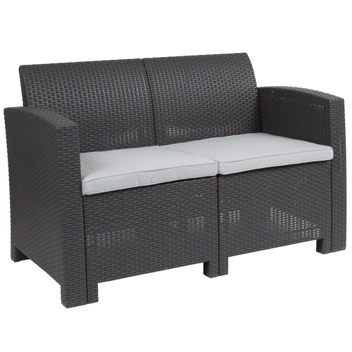 Flash Furniture DAD-SF2-2-DKGY-GG 4730 Dark Gray Outdoor Loveseat