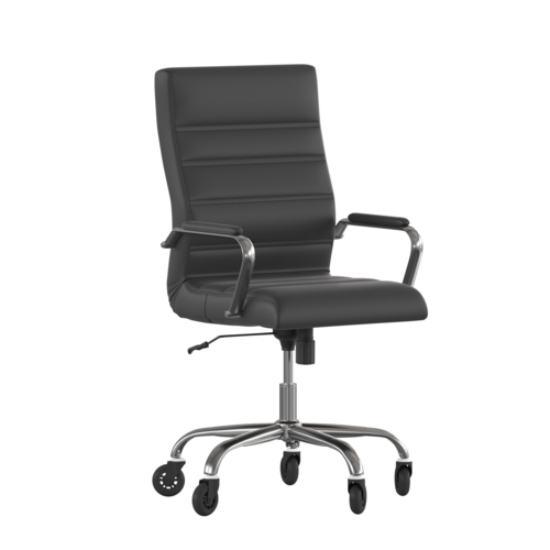 Flash Furniture GO-2286H-BK-RLB-GG 250 Lbs. Black Adjustable Height Whitney Executive Swivel Office Chair