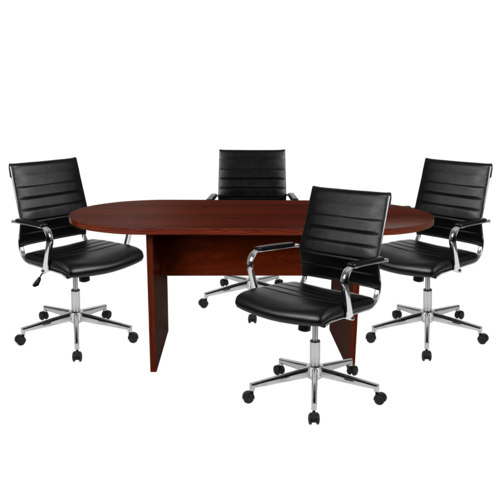 Flash Furniture BLN-6GCMHG595M-BK-GG 35" W x 29.5" H Black Lake Table and Chair Set