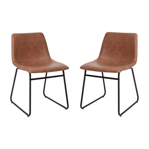 Flash Furniture ET-ER18345-18-LB-BK-GG Light Brown Seat Dining Chair