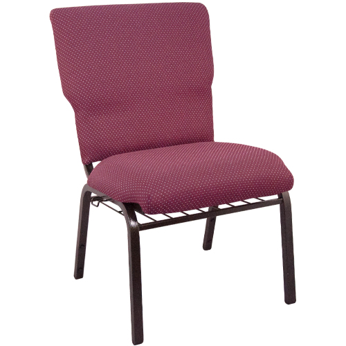 Flash Furniture EPCHT-100 21" W Burgundy Stacking Church Chair