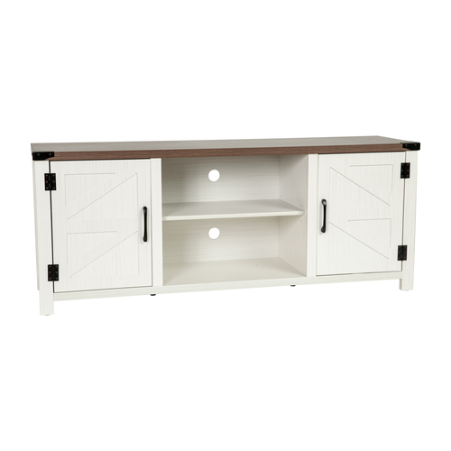 Flash Furniture GC-MBLK67-WH-GG 59" W White Wood Frame Rectangular TV Stand