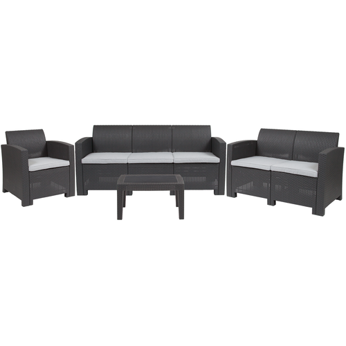 Flash Furniture DAD-SF-123T-DKGY-GG 67.530 Dark Gray Outdoor Patio Set