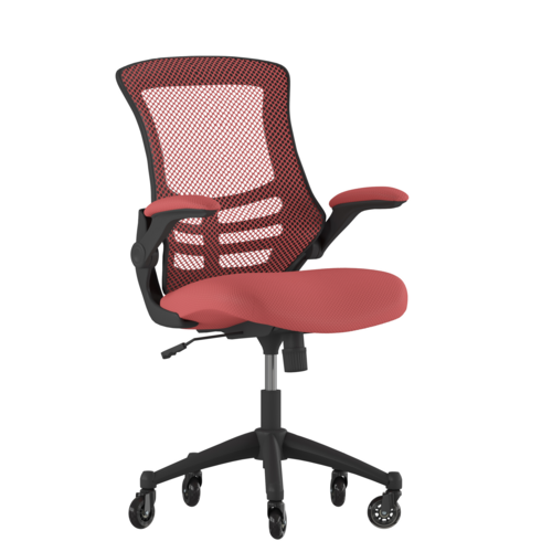 Flash Furniture BL-X-5M-RED-RLB-GG 250 Lbs. Red Adjustable Height Kelista Swivel Task Chair