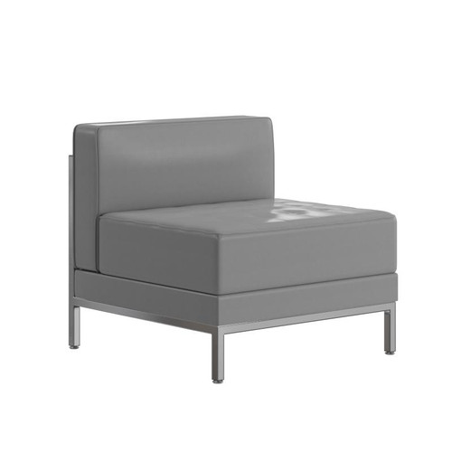 Flash Furniture ZB-IMAG-MIDDLE-GY-GG Gray Modular Armless Hercules Imagination Series Middle Chair