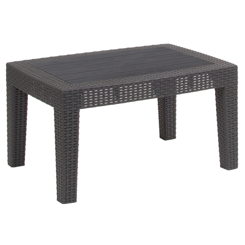 Flash Furniture DAD-SF2-T-DKGY-GG 27.75" W x 15" H Dark Gray Resin Frame Outdoor Coffee Table
