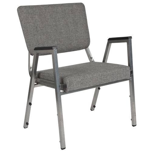 Flash Furniture XU-DG-60443-670-2-GY-GG 1500 Lbs. Gray Hercules Series Bariatric Stacking Arm Chair