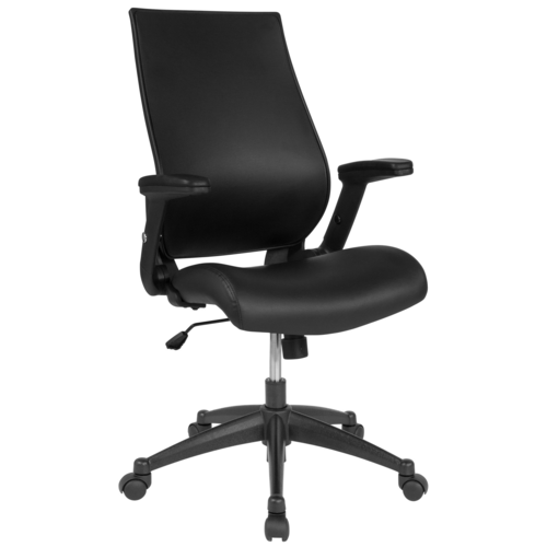 Flash Furniture BL-LB-8809-LEA-GG 250 Lbs. Adjustable Height Waylon Swivel Office Chair