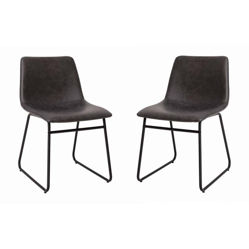 Flash Furniture ET-ER18345-18-GY-BK-GG Dark Gray Seat Dining Chair